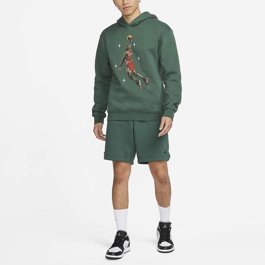 Jordan Essentials Fleece Hoodie Mit Jumpman Basketball Print Herren Hoodie Grün DC9714-333