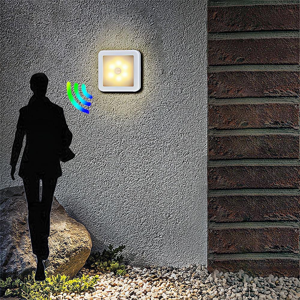 Motion Sensor LED Night Light Smart USB Charging Battery Operated WC Bedside Lamp for Room Hallway Pathway Toilet Home Lighting