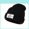 Gestrickte Mütze Für Männer Frauen Winter Warm Atmungsaktiv Fleecefrei Beanie Mit Buchstabenstickerei