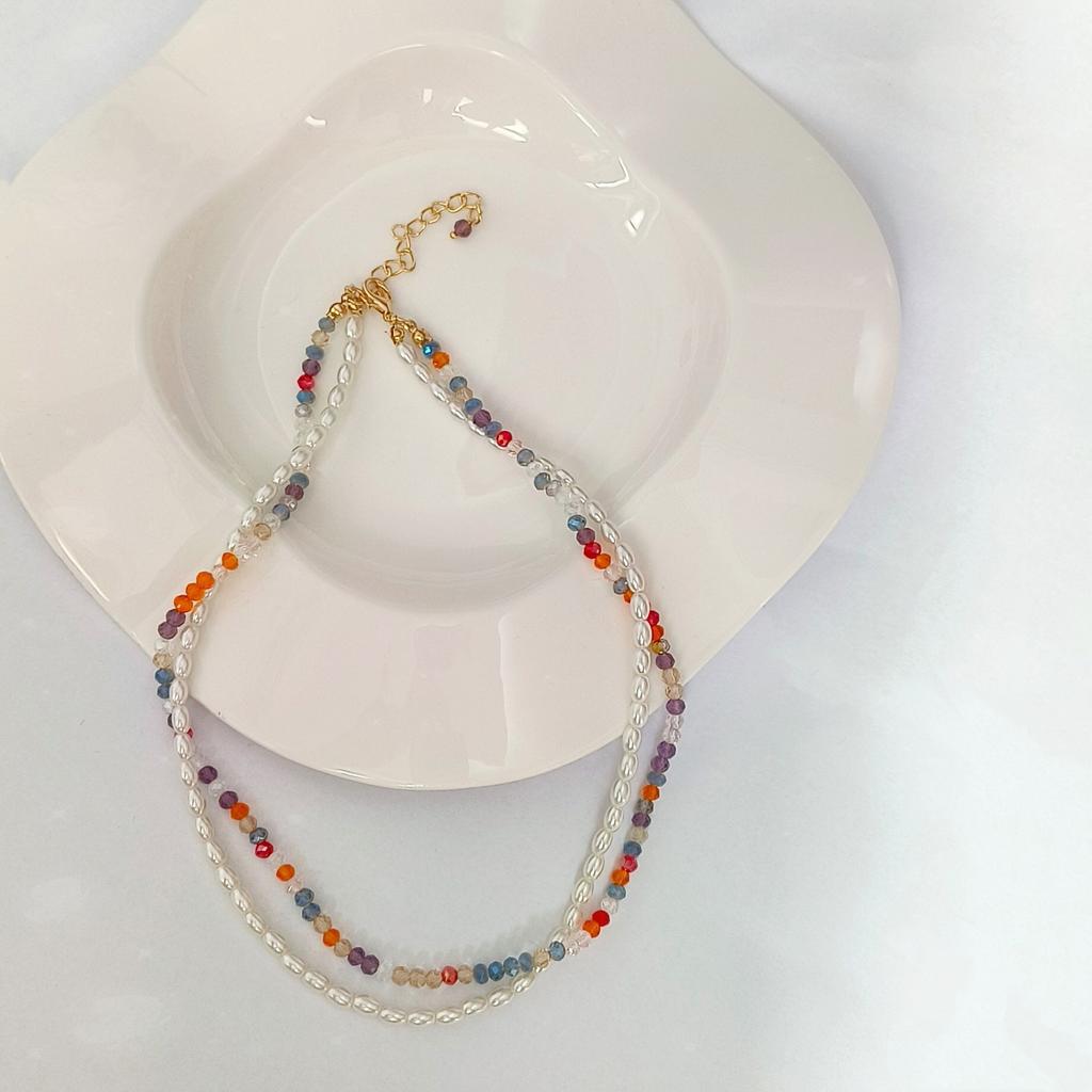 Summer Gentle Pearl Cherry Necklace Women'S Light Luxury Niche Temperament Neck Chain Sweet And Fresh Collarbone Chain