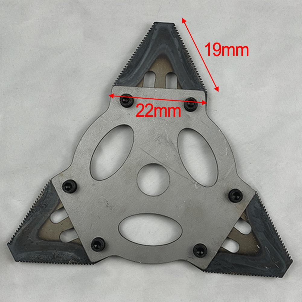 Brush Cutter Blade 3 Teeth Carbon Steel Lawn Mower Accessories Garden Trimmer Triangular Blades Serrated Triangular Blade