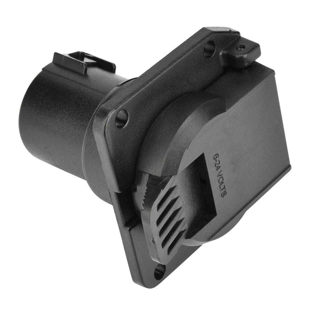 12V-24V 7-pins bil elektrisk kontakt tilhengerkontakt adapterplugg for campingvogn tilhenger