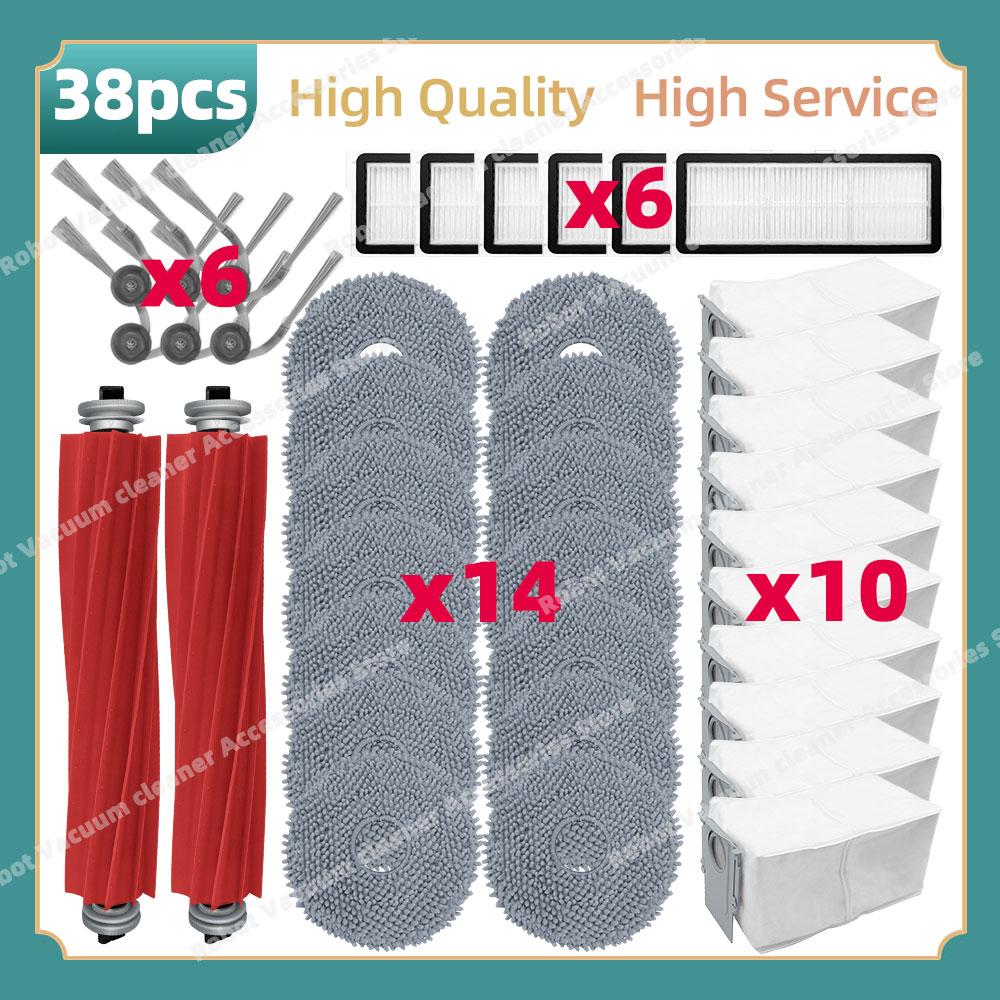 Kompatibel für ( Roborock QR 798 / QR 598 / QV 35A / QV 35S / Qrevo L ) Teile Hauptbürste Seitenbürste Hepa-Filter Mopptuch Staubbeutel