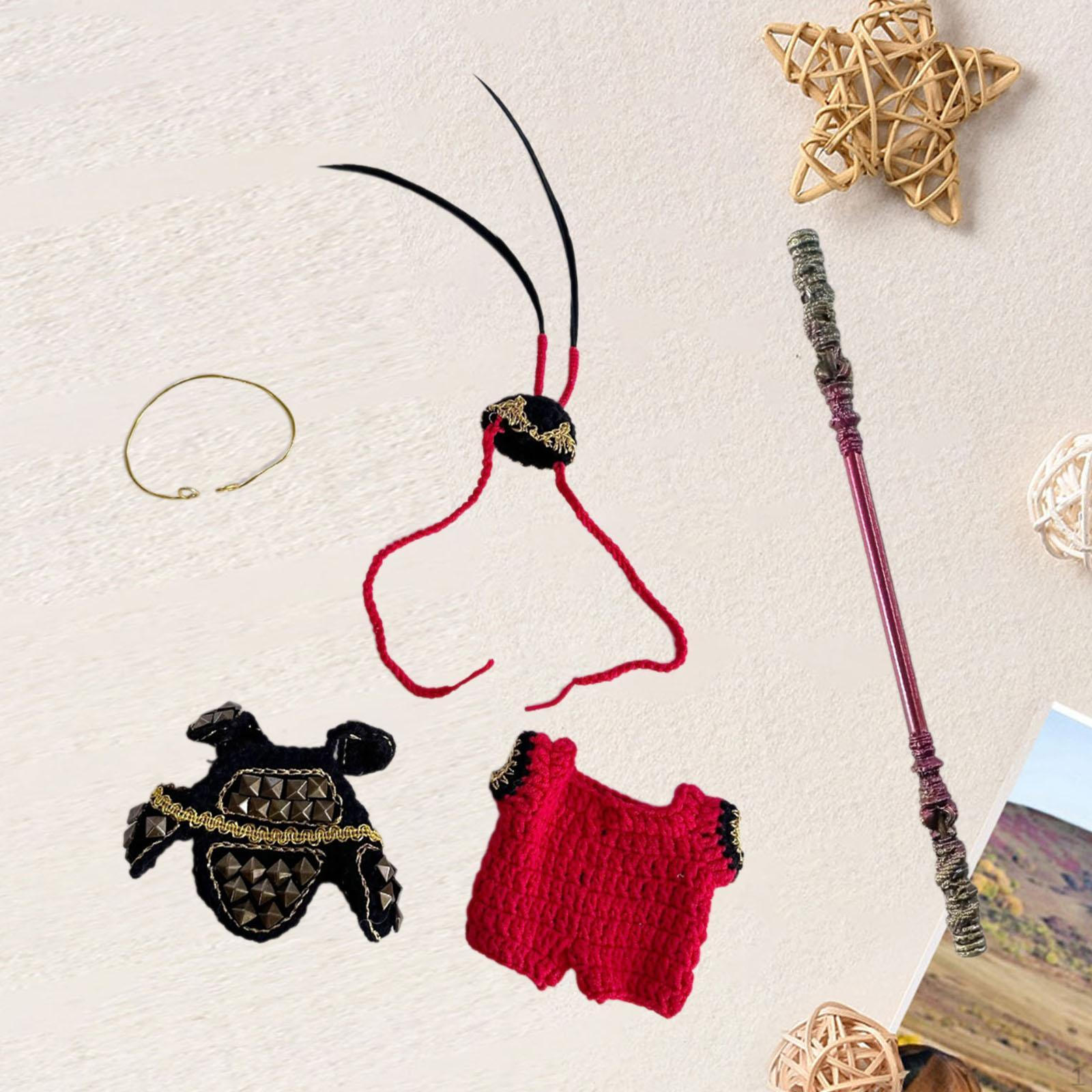 

5 шт. Кукольный комбинезон и пальто Повязка на голову для 15-17 см Нарядить Девочку Аргент Red