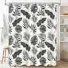 black leaf shower curtain bathroom decor waterproof home design 180x180cm wholesale