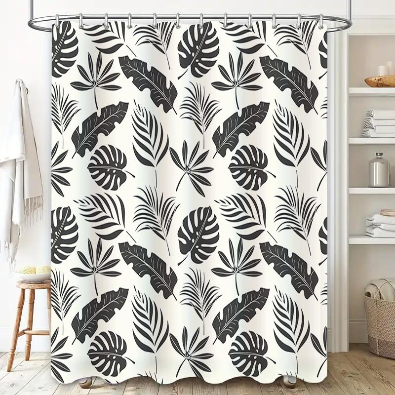 black leaf shower curtain bathroom decor waterproof home design 180x180cm wholesale