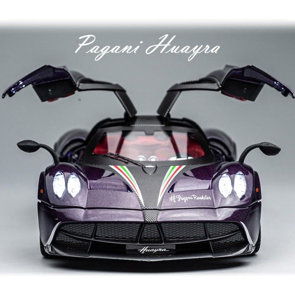 1/24 Alloy Die-casting Metal Pagani Huayra Dinastia Car Model Toys with Sound and Light Functions,Pull Back,Adults and Children Are Suitable for Gifts