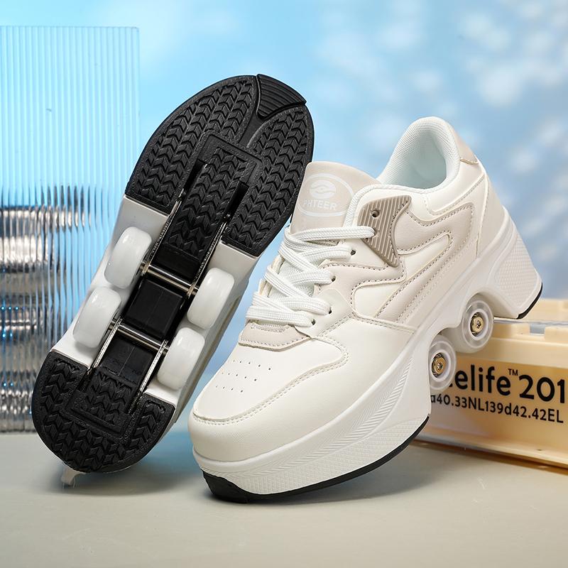 Scarpe da Ginnastica con Ruote Bambino / Bambina Scarpe con Ruote Deformabili Scarpe Pattini a Rotelle Scarpa da Skate Bambina Scarpe da Skate Bambino