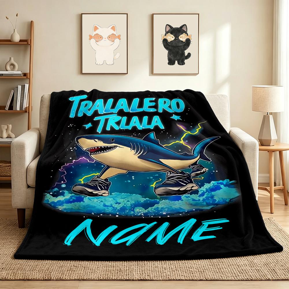 Custom Name Italian Delights Flannel Blanket Throw Blanket Soft Warm Sofa Bed Decor Unique Gift