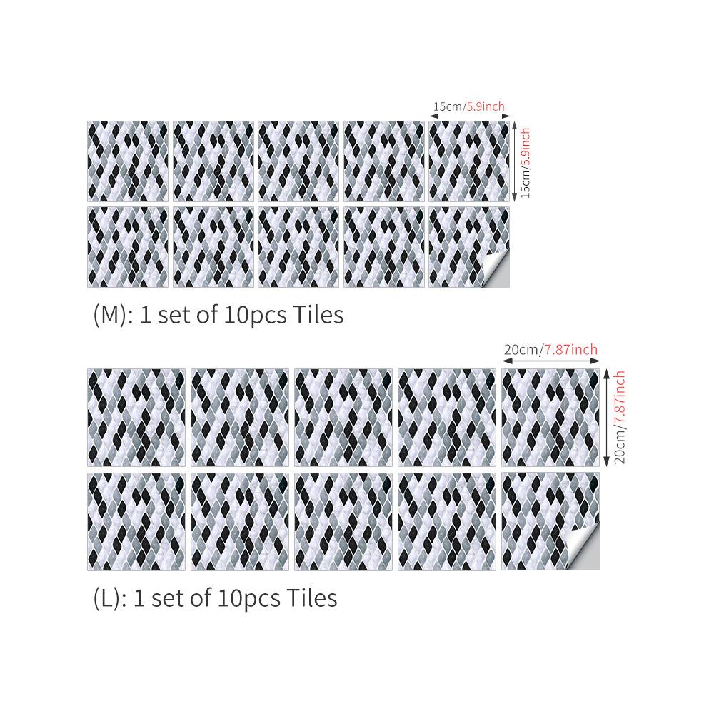 The Same Wall Sticker 3D Imitation Epoxy Mosaic Wallpaper Self-Adhesive Kitchen Bathroom Waterproof And Anti-Fouling Wall Decoration