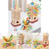 Wooden Tristacking Puzzle Game With Color Recognition For Family Fun And Educational Play