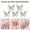 1Bag Butterfly Nail Charms Eye Catching Decorations with Rhinestones DIY Project Clothing Embellishment