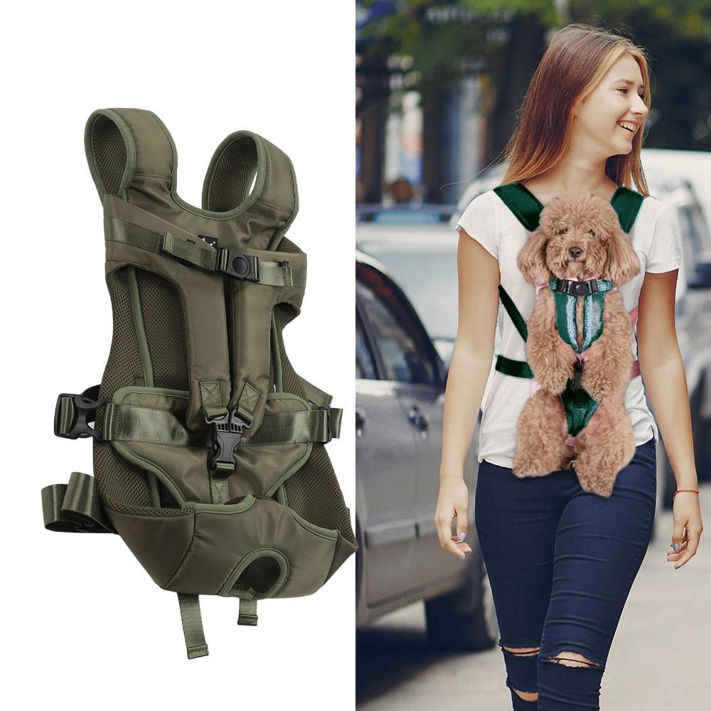 Wrap Around Fit Dog Front Backpack Dual Shoulder Strap Small Pet Travel Bag  Daily Travel