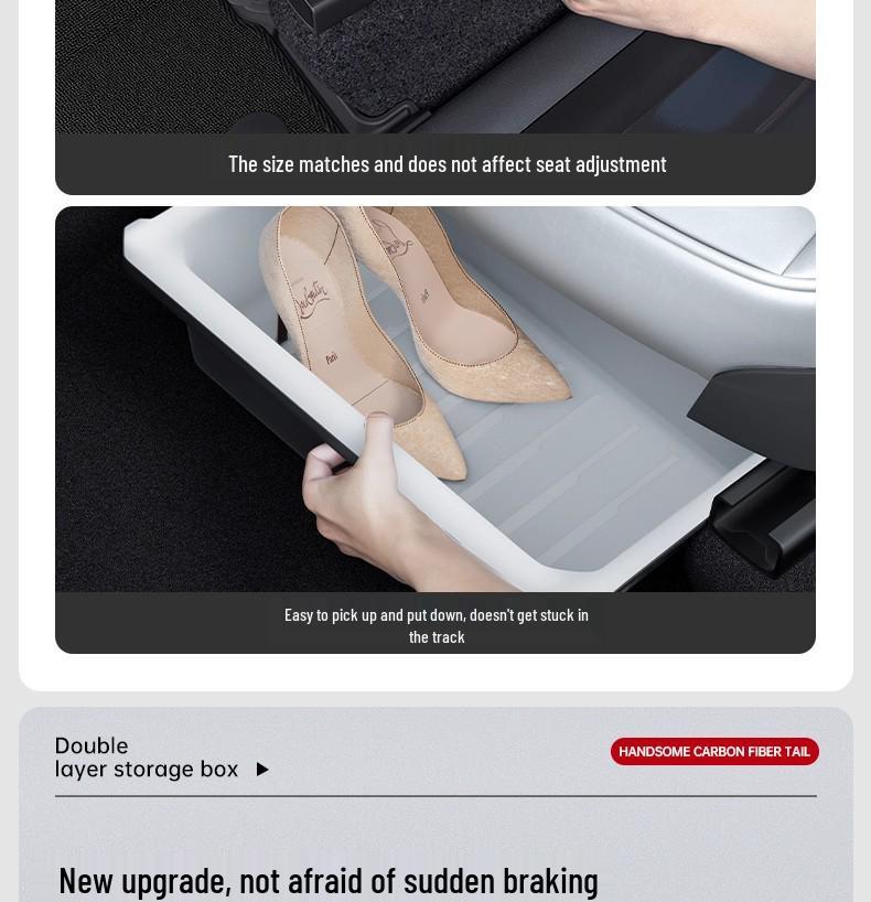 Tesla Model Y Under-Seat Storage Box for Center Console Organization
