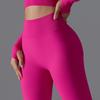 Seamless High-Waisted Yoga Pants with Peach Lift - Quick-Dry and Breathable for Running and Fitness