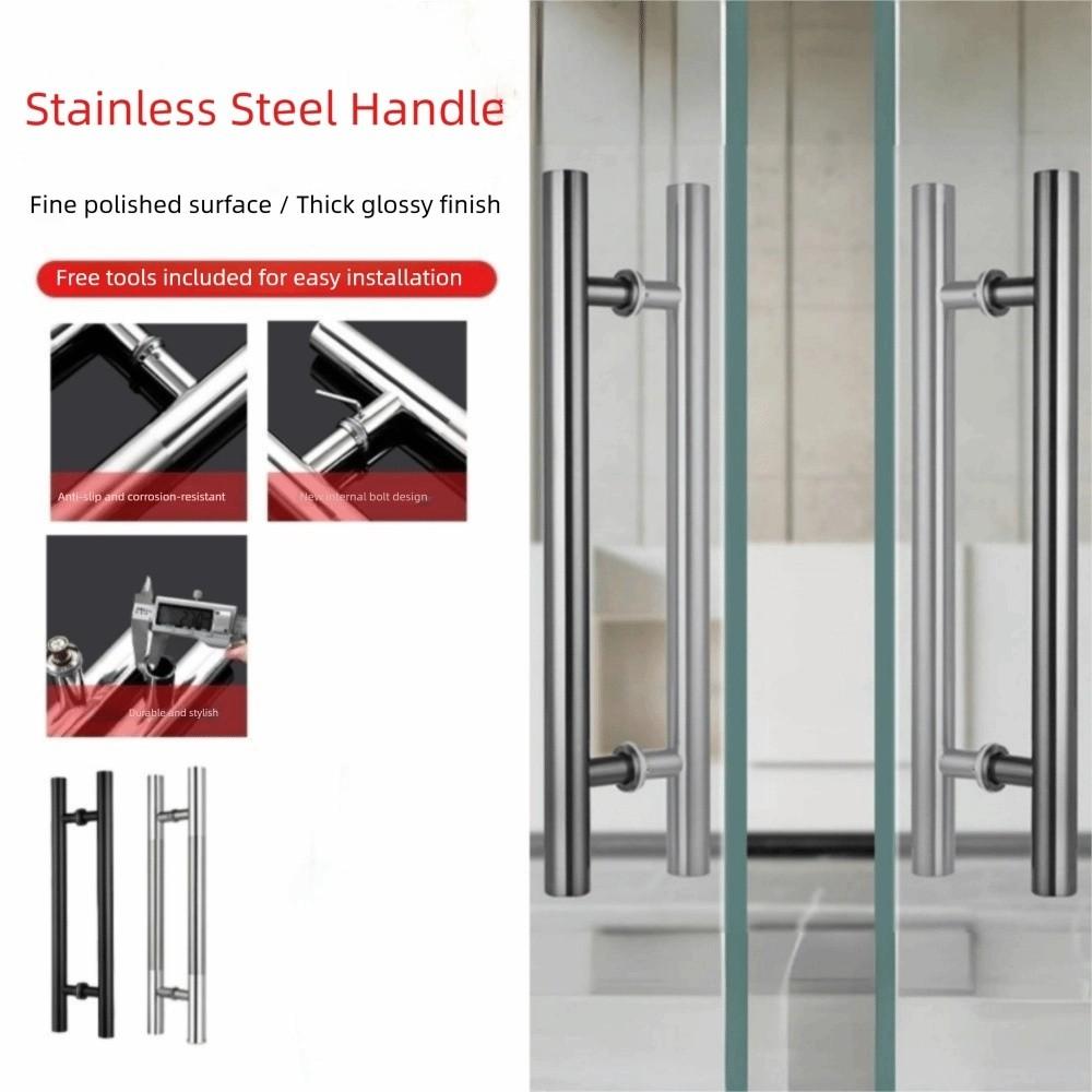 Nerezová rukojeť sprchových dveří 60CM Madlo pro otevírání dveří Nové kliky Dveřní kování