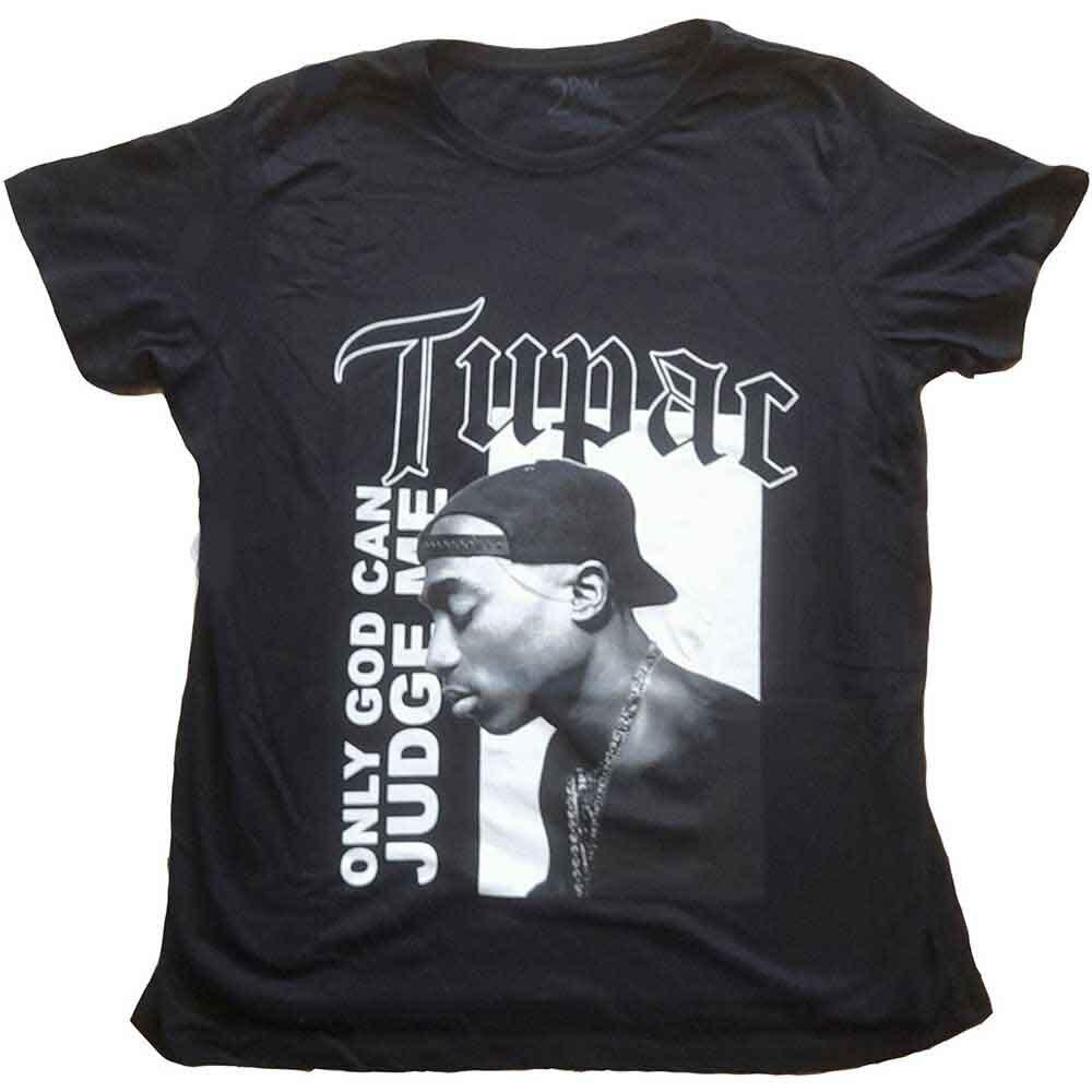 Tupac Ladies TShirt Only God Text (18) S
