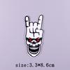 Punk Skull Patch Iron On Patches For Clothing Thermoadhesive Patches On Clothes Hippie Embroidered Patch For Clothes Hook Loop