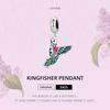 BAMOER Authentic 925 Sterling Silver Kingfisher Pendant Fit Women Original Bracelet or Bangle Fine Jewelry Gift