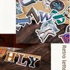 52pcs Vintage Letters Mini Box Stickers Scrapbooking Junk Journal Creative Stationery Decorative Sealing Stickers