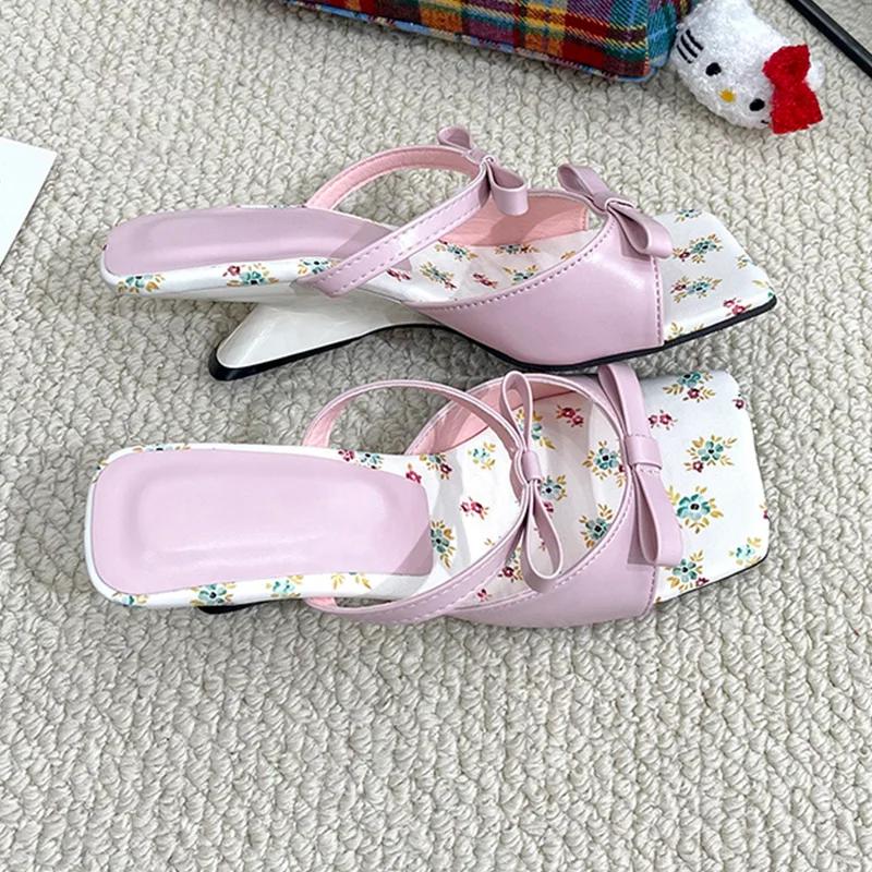 Women Slippers Summer Dress Shoes Designer Mid Heels Elegant Pumps Heeled Shoes Woman 2025 Trend Brand Party Women’s Chaussures