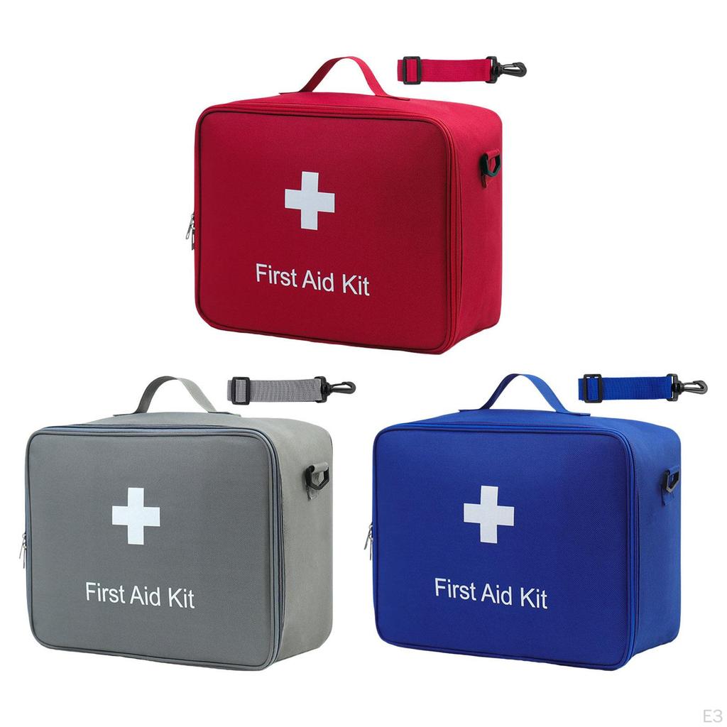 First Aid Bag Storage Emergency Supply Organizer Empty with Top Handle and Shoulder Strap for