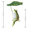 Frosch Regenschirm Schmuckstück Außenbereich Garten Hof Fischbecken Dekoration Balkon Eingang Handwerk Desktop Miniatur