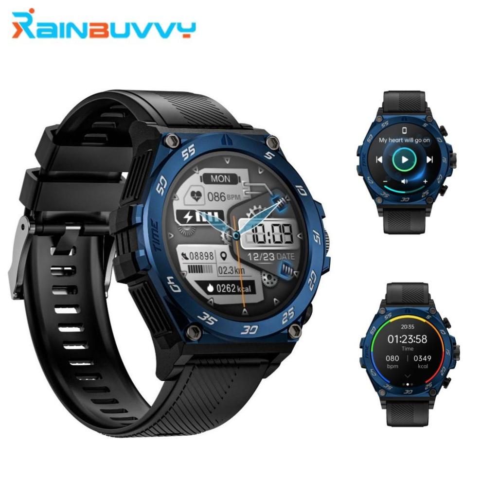 Rainbuvvy LC18 TWS Smart Watch 1.53inch AMOLED Bluetooth 5.0 Full Touch Watch With Local Music Play Long Battery Life Multi-language Sports Watch