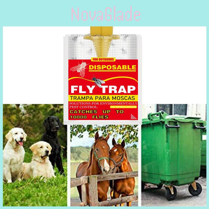 Spdak Red And White Fly Trap Hanging Fly Cage Fly Bag Fly Catcher Fly Bag Fly Trap Fly Bag Fly Insect Catcher