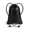New Genuine Leather Drawstring Shoulder Bag with Earphone and Cable Storage - Korean Style Cowhide Messenger Bag