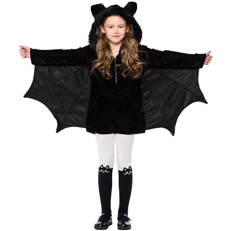 Girls' Bat Halloween Cosplay Costume for Stage Performance & Masquerade Party