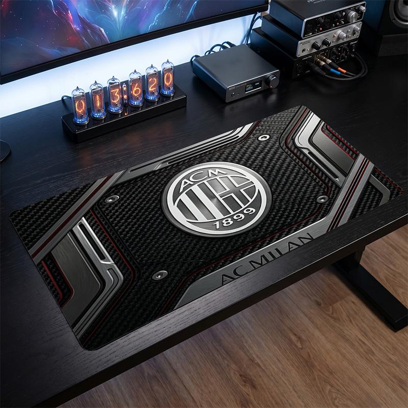 Tappetino per Mouse Grande Stampato AC Milan, Tappetino Morbido in Gomma Antiscivolo per Scrivania da Gioco per Ufficio Laptop Computer Decorazione