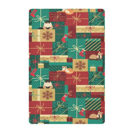 Yousheng Vánoční prostěradlo do postýlky Santa Claus Vánoční punčocha Froté prostěradlo do postýlky Vánoční stromek Potah na matraci do postýlky pro chlapce dívky Postýlka Dětský pokoj