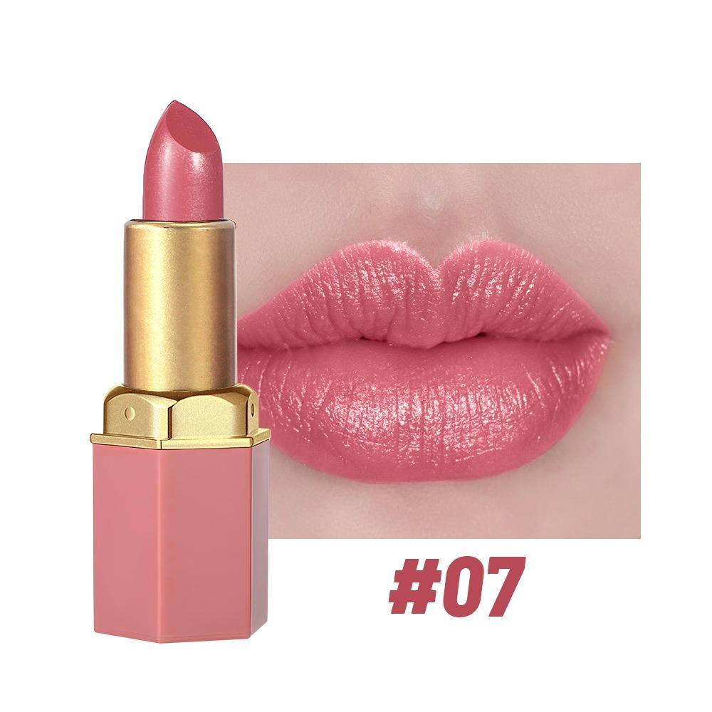 Nuovo Rossetto Metallico Rosso Lucido 6 Colori Lunga Tenuta Glitter Scintillante Lucidalabbra Solido Impermeabile Shimmer Labbra Vellutate Trucco