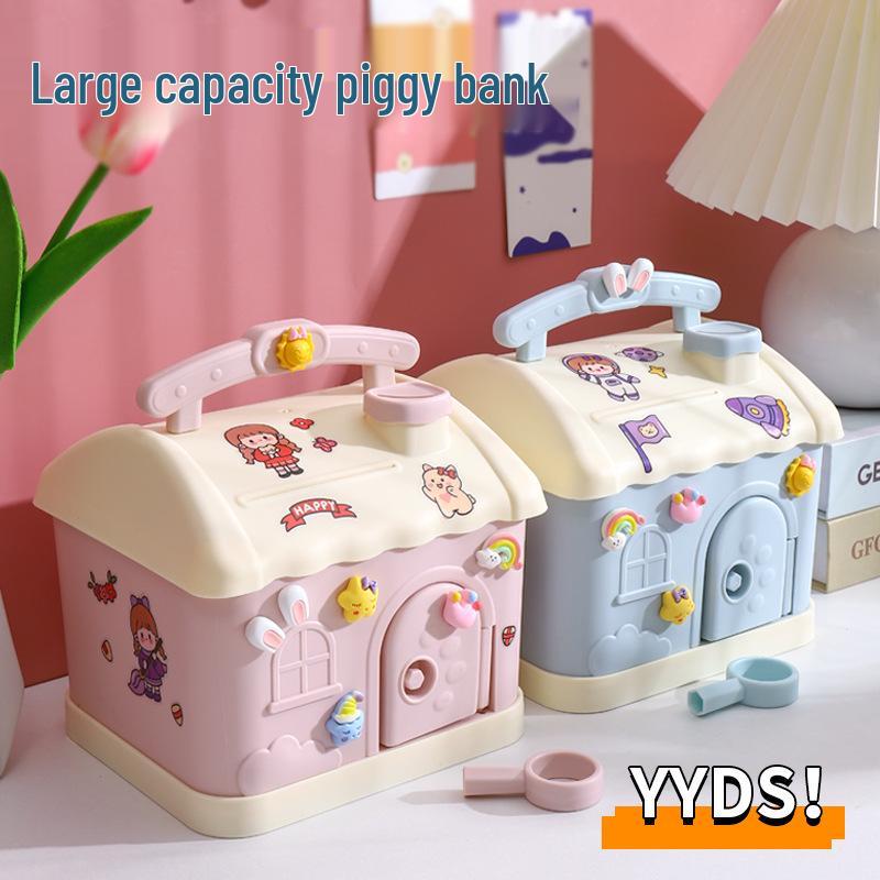 2023 Secure Kids' Piggy Bank with Lock - One-Way Savings Box, Ideal Student Gift