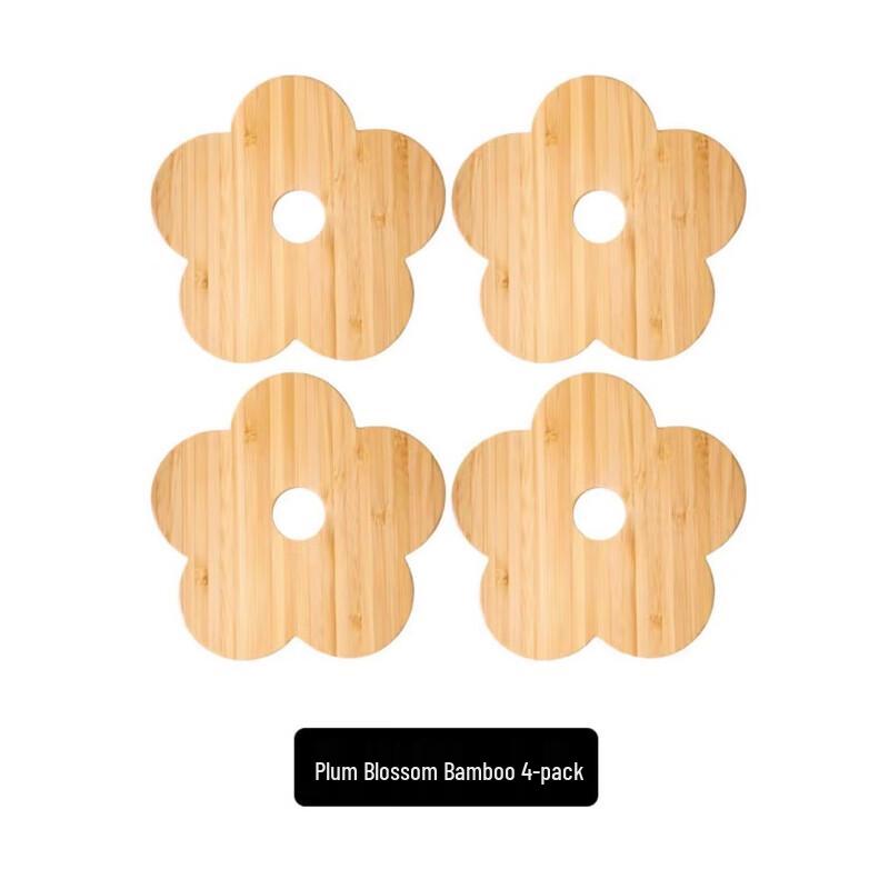 

Plum Blossom Bamboo Heat-Resistant Placemat Set