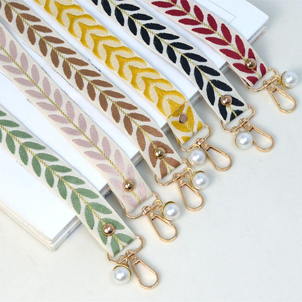 Pearl Pendant Phone Antilost Lanyard Wide Cloth Cell Phone Lanyard  Shoulder Strap