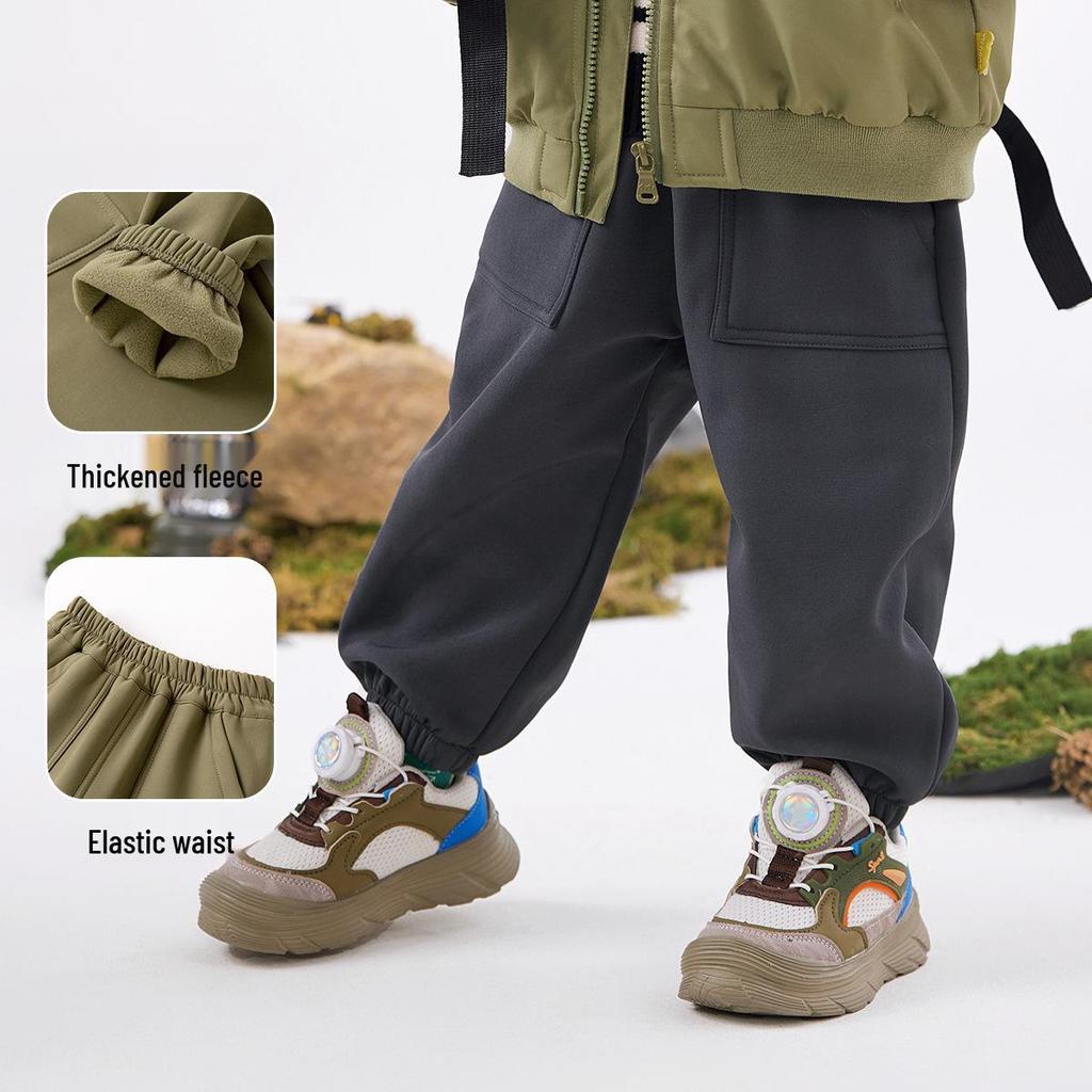 Dudujia Fleece-Lined Children's Joggers - Autumn/Winter Baby & Kids Pants