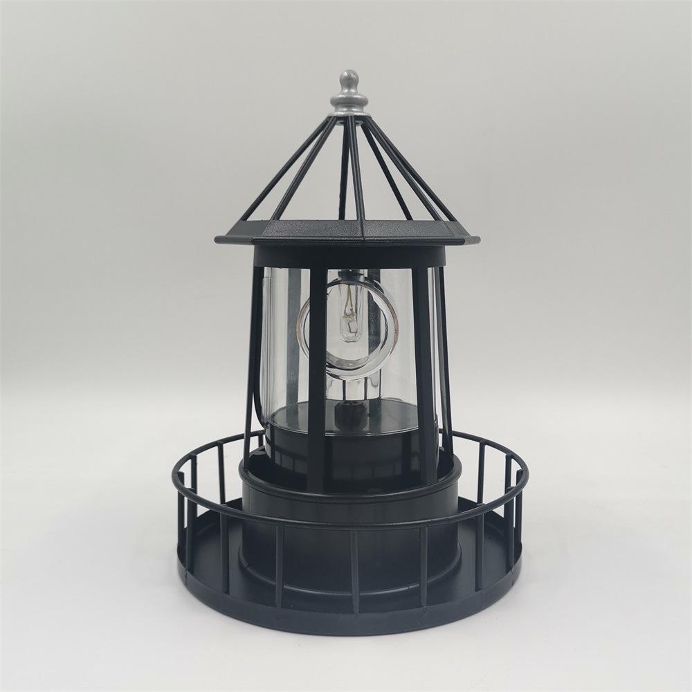 Large Rotating Solar Lighthouse Light for Outdoor Garden and Courtyard Decor Solar Lawn Light