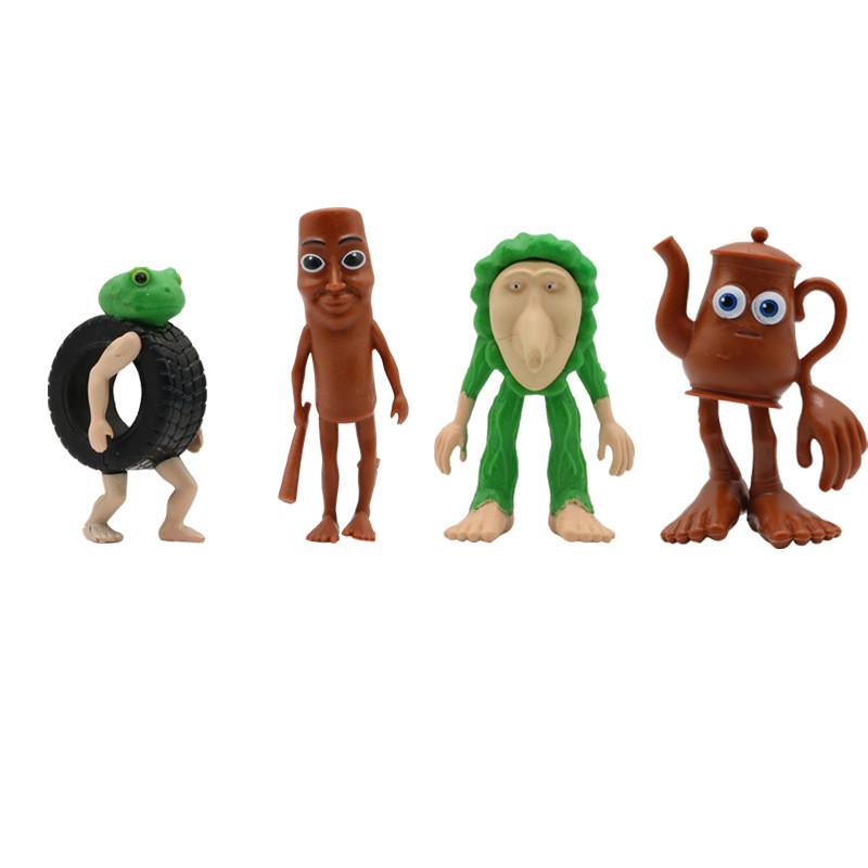 Tungtungtungsahur Wearing Shoes Sharks Bananas Monkeys Animals Desktop Ornaments