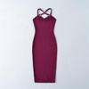 Women's Pure Desire Cross-Strap Knit Dress: Elegant Waist-Cinching, Slimming, Hip-Hugging Short Skirt