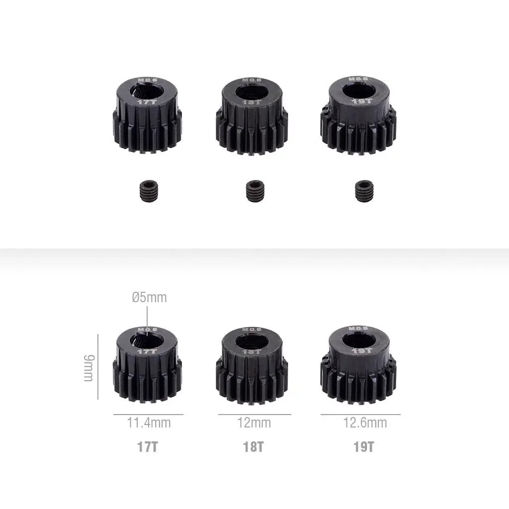 M0.6 17T 18T 19T 20T 21T 22T 23T 24T 25T 26T 27T 28T 5mm Shaft Metal Pinion Steel Motor Gear for 1/10 RC Car Model Toy Parts