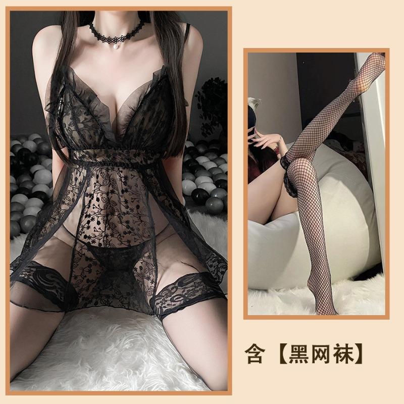Sexy Lingerie Hot Suspender Nightdress Temptation Free Princess One-piece Hollow Short Pajamas