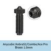 For Anycubic Kobra S1 Hotend Kit Brass Hardened Steel Nozzle 0.4 0.8 1.0Mm Quick Swap Nozzle For Anycubic Kobra S1 Combo/Ace Pro