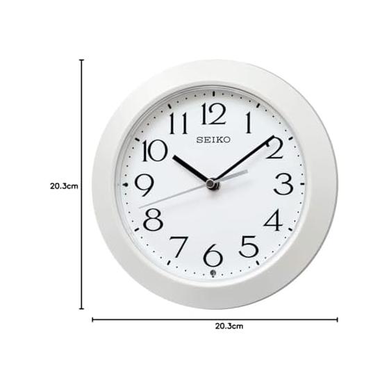 Seiko Clock Wall Clock Double Use Table Clock Radio Wave Analog White Pearl Body Size: Diameter 20.3 x 4.4cm KX241W