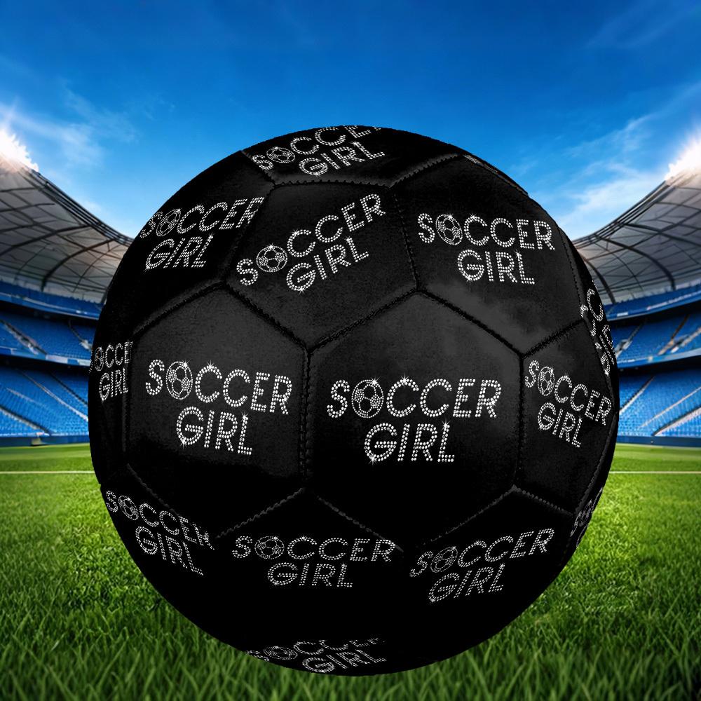 1pc Soccer Girl Sparkle Size 5 Soccer Ball Professional Match Training Football Indoor &Outdoor Sports Ball Lightweight Durable C6562