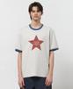 IL CORSO Living Star Ringer Short Sleeve T-Shirt Cream Iets5E417Cr