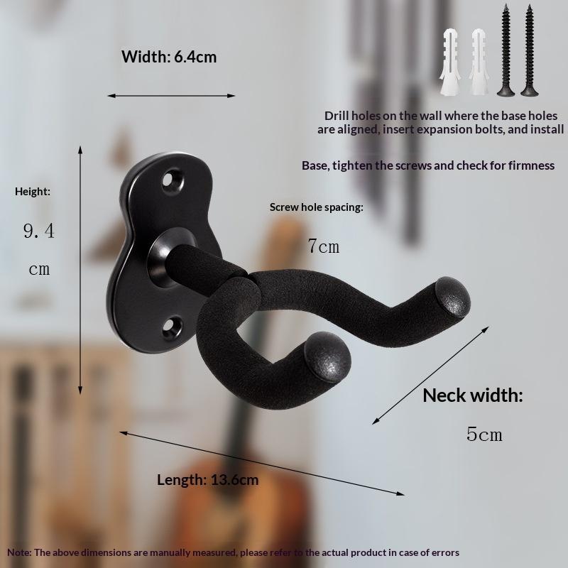 Guitar Wall Mount Hanger Hooks With Soft Protective Sponge Easy Install Hardware For Acoustic Electric Bass Ukulele Home Studio