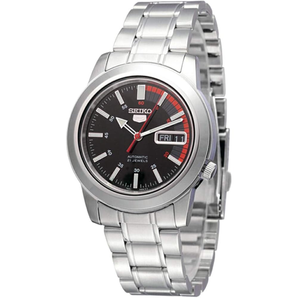 Seiko Men 5 Automatic 7S26 Analog Watch SNKK31 Black Stainless Steel Men s Wristwatch