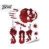 Immersive Horror Party Printed Removable Stickers Spooky with Supplies Halloween Handprints Footprints Door Decor Self-adhesive Decals for And Wall
